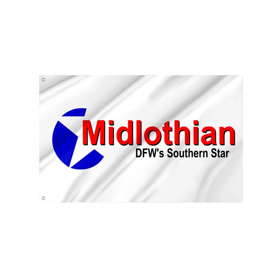 Flag of Midlothian, Texas, Patriotic Flags, Unique Design Print, Flags for Indoor & Outdoor Use