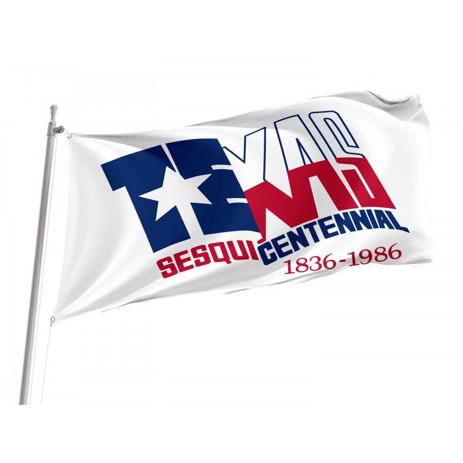 Flag of Texas Sesquicentennial, Patriotic Flags, Unique Design Print, Flags for Indoor & Outdoor Use