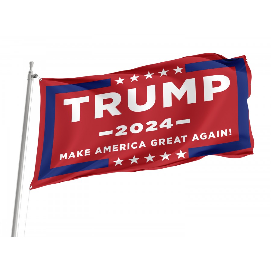 Trump 2024 Make America Great Again Red Flag, Patriotic Flags, Unique Design Print, Flags For Indoor & Outdoor Use - High Quality United States for Indoor and Outdoor Use