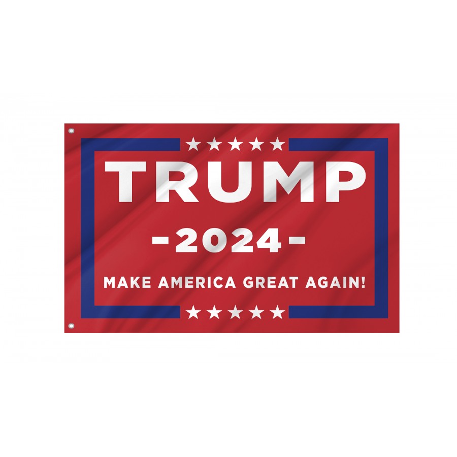 Trump 2024 Make America Great Again Red Flag, Patriotic Flags, Unique Design Print, Flags For Indoor & Outdoor Use - High Quality United States for Indoor and Outdoor Use