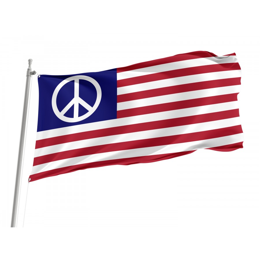 Flag Of Us Peace, Patriotic Flags, Unique Design Print, Flags For Indoor & Outdoor Use - High Quality United States for Indoor and Outdoor Use