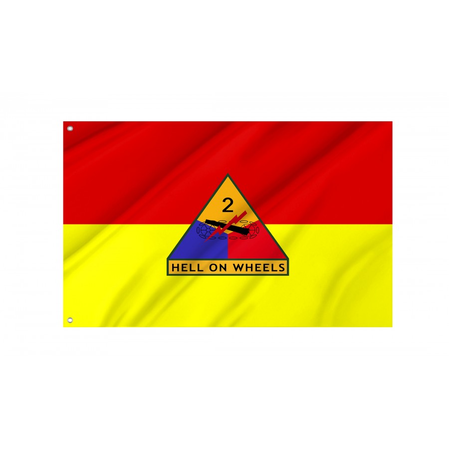 Flag Of United States Army 2Nd Armored Division, Patriotic Flags, Unique Design Print, Flags For Indoor & Outdoor Use - High Quality United States for Indoor and Outdoor Use