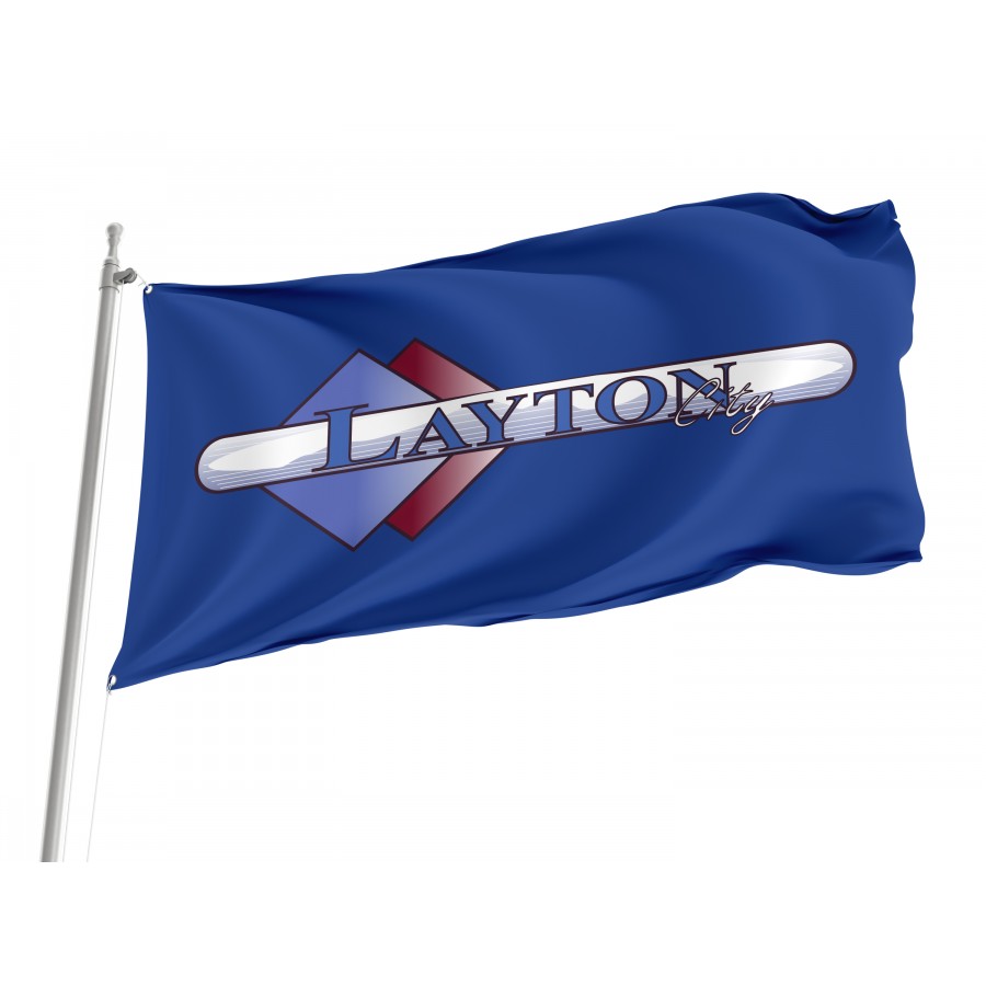 Flag of Layton, Utah, Patriotic Flags, Unique Design Print, Flags for Indoor & Outdoor Use