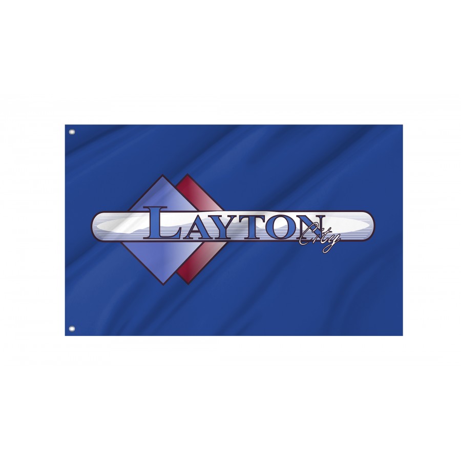 Flag of Layton, Utah, Patriotic Flags, Unique Design Print, Flags for Indoor & Outdoor Use