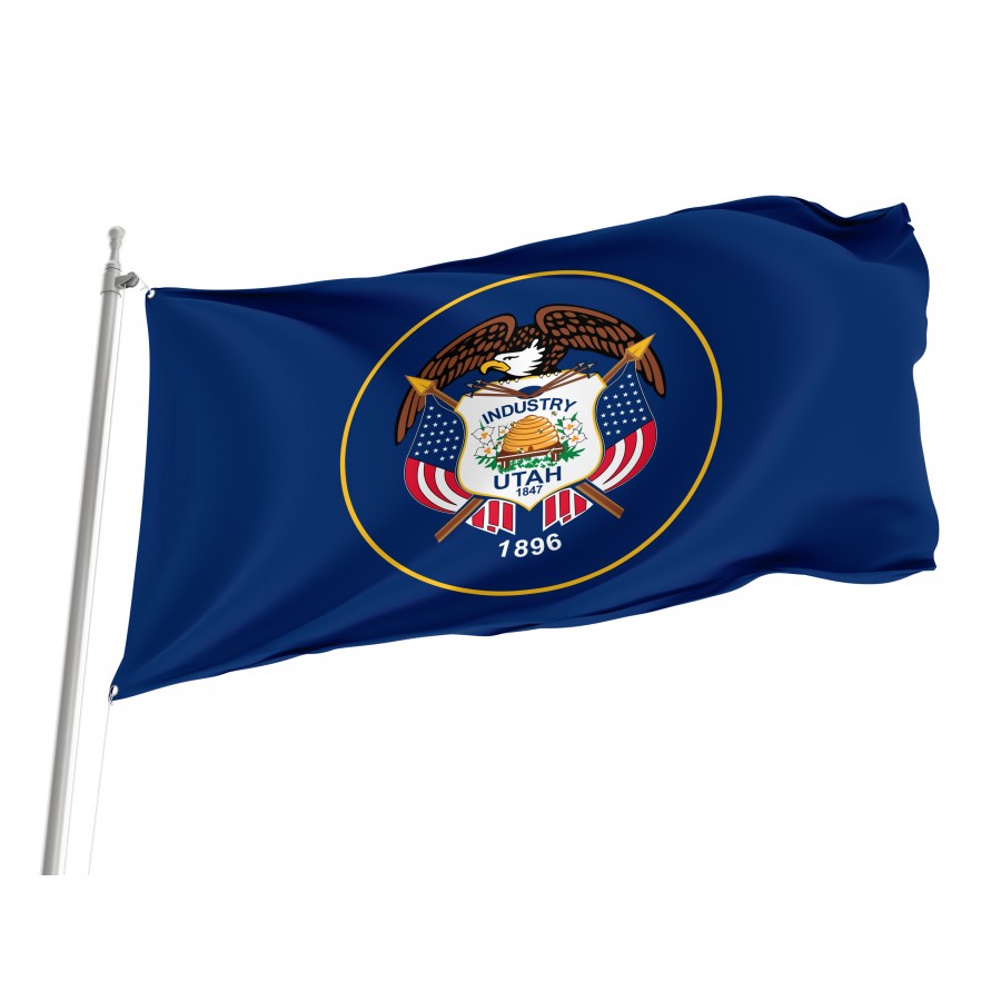 Flag of Utah State, Patriotic Flags, Unique Design Print, Flags for Indoor & Outdoor Use