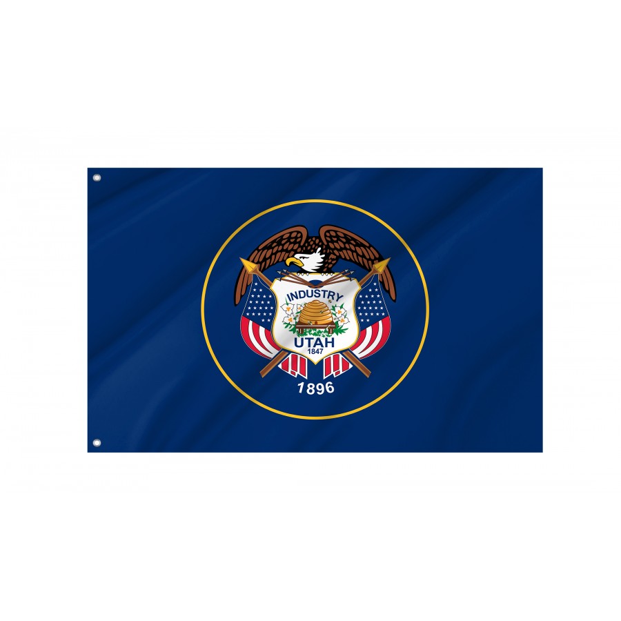 Flag of Utah State, Patriotic Flags, Unique Design Print, Flags for Indoor & Outdoor Use