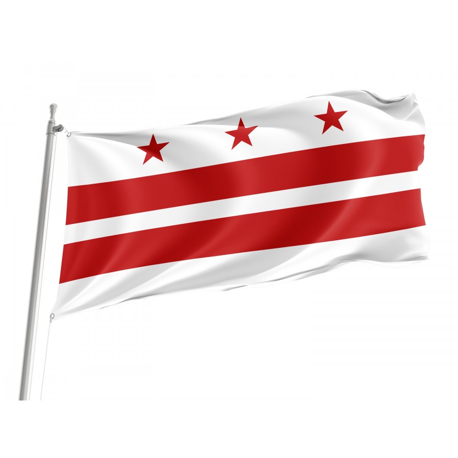 Washington DC State Flag, Patriotic Flags, Unique Design Print, Flags for Indoor & Outdoor Use