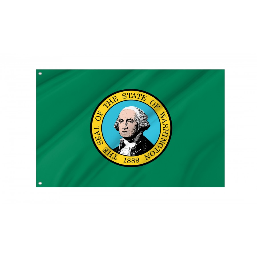 Flag of Washington State, Patriotic Flags, Unique Design Print, Flags for Indoor & Outdoor Use