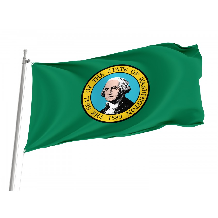 Flag of Washington State, Patriotic Flags, Unique Design Print, Flags for Indoor & Outdoor Use