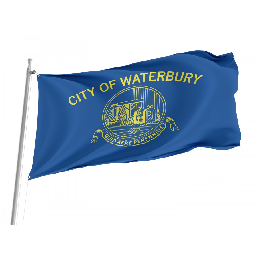 Flag of Waterbury, Connecticut, Patriotic Flags, Unique Design Print, Flags for Indoor & Outdoor Use