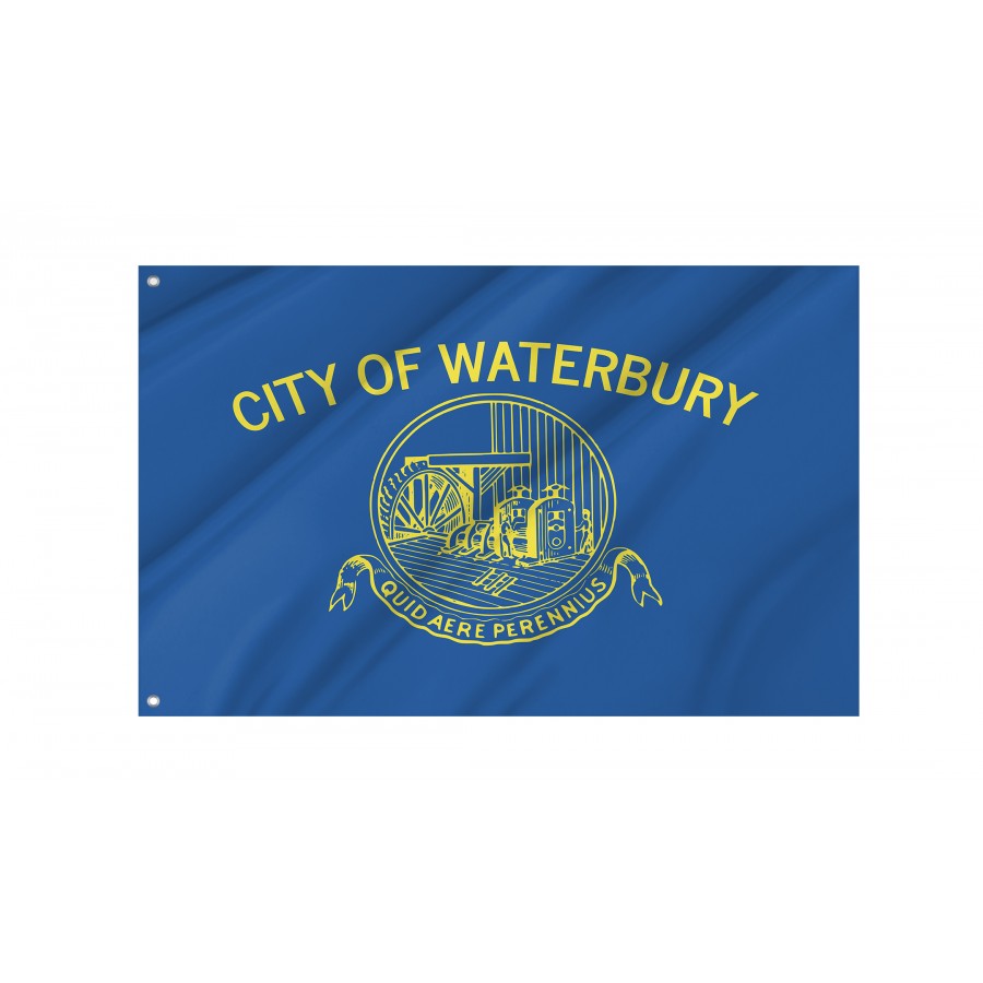 Flag of Waterbury, Connecticut, Patriotic Flags, Unique Design Print, Flags for Indoor & Outdoor Use