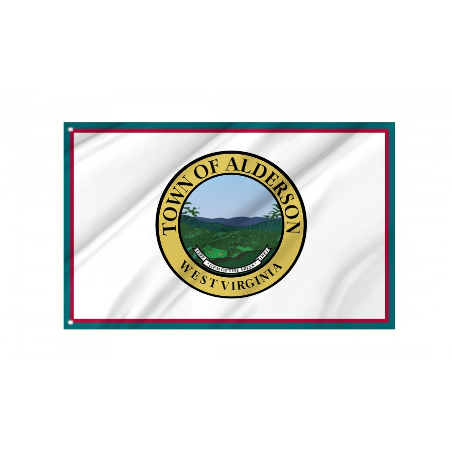 Flag of Alderson, West Virginia, Patriotic Flags, Unique Design Print, Flags for Indoor & Outdoor Use