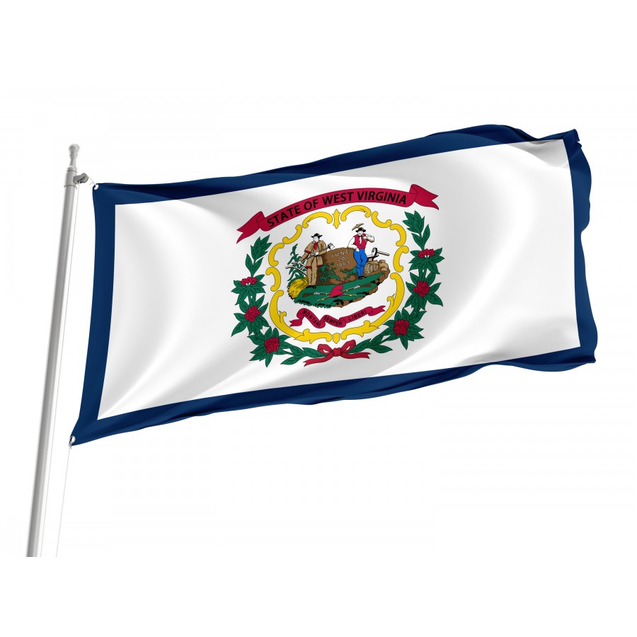 Flag of West Virginia State, Patriotic Flags, Unique Design Print, Flags for Indoor & Outdoor Use