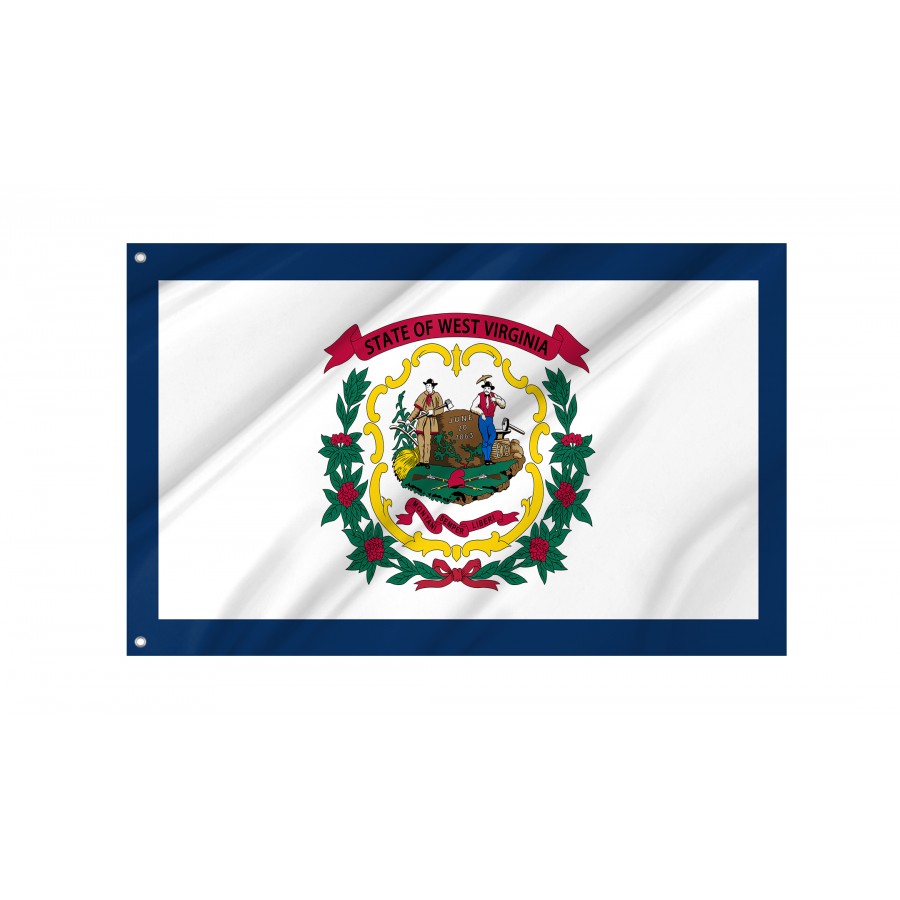 Flag of West Virginia State, Patriotic Flags, Unique Design Print, Flags for Indoor & Outdoor Use