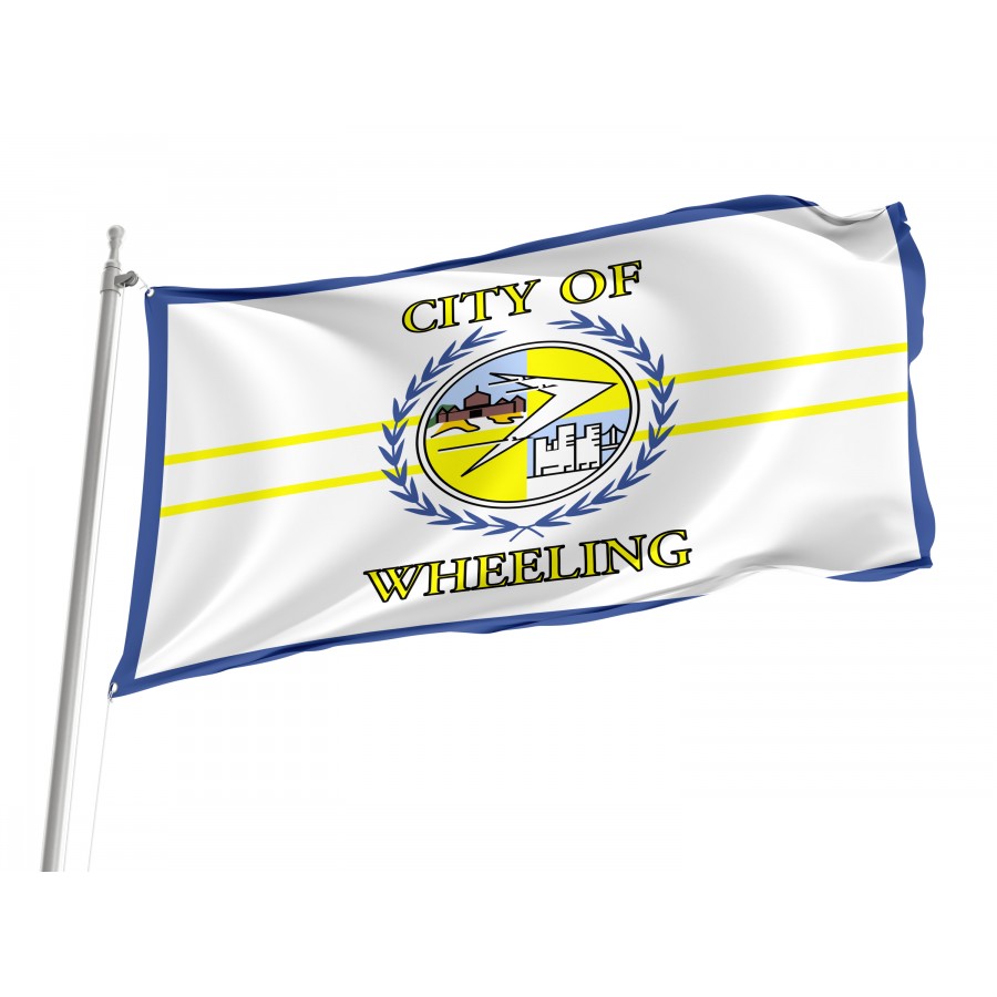 Flag of Wheeling, West Virginia 1968-2018, Patriotic Flags, Unique Design Print, Flags for Indoor & Outdoor Use