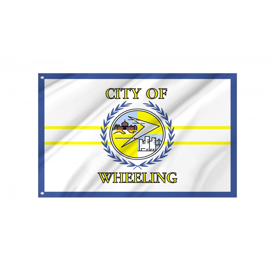 Flag of Wheeling, West Virginia 1968-2018, Patriotic Flags, Unique Design Print, Flags for Indoor & Outdoor Use