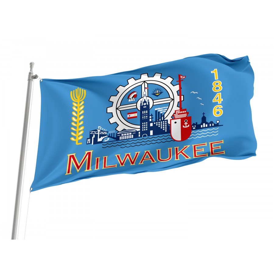 Milwaukee, Wisconsin Flag for Indoor & Outdoor Use, WI--2