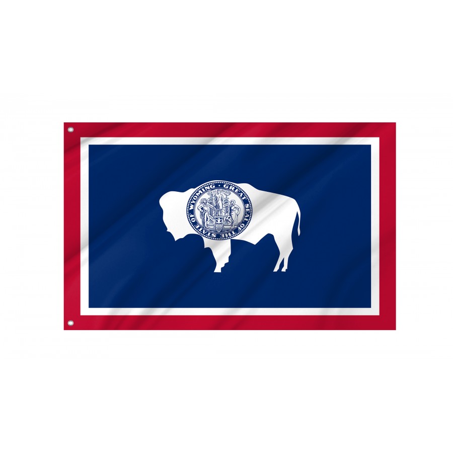 Flag Of Wyoming State, Patriotic Flags, Unique Design Print, Flags For Indoor & Outdoor Use - High Quality Wyoming for Indoor and Outdoor Use