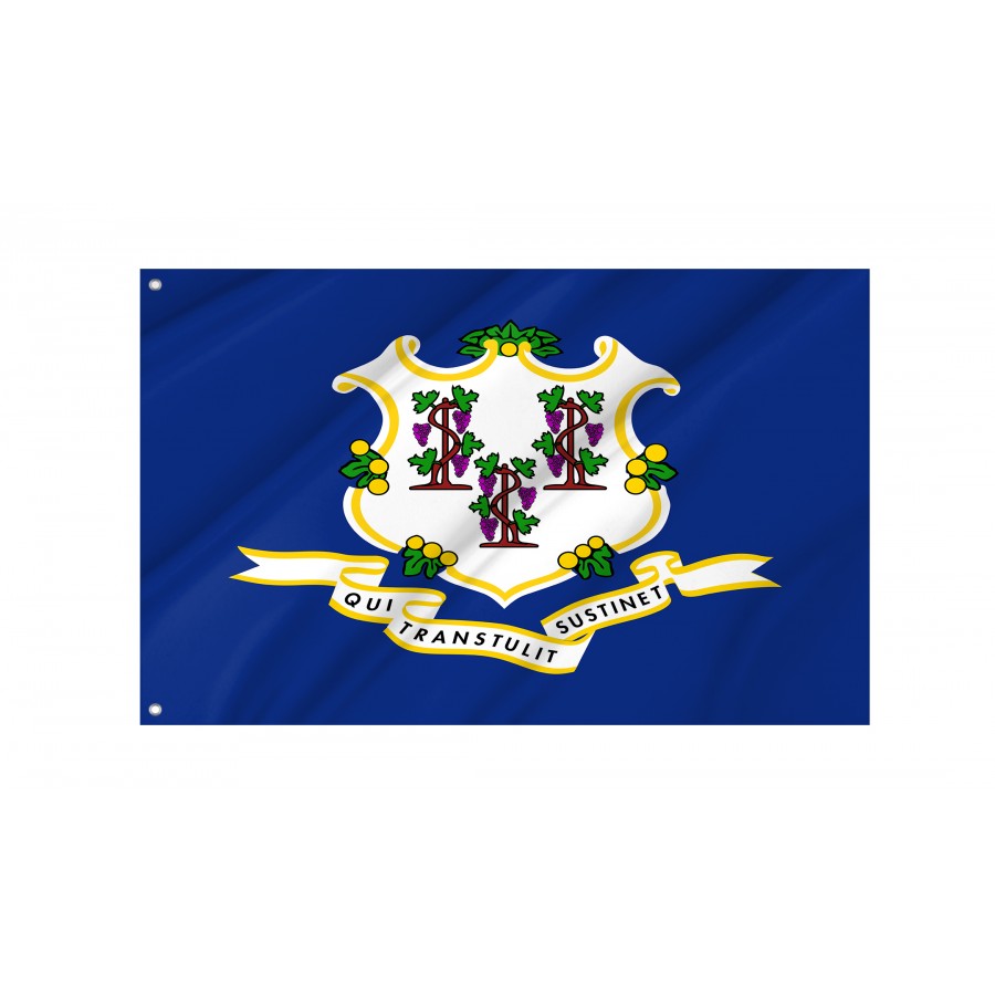 Flag of Connecticut State, Patriotic Flags, Unique Design Print, Flags for Indoor & Outdoor Use