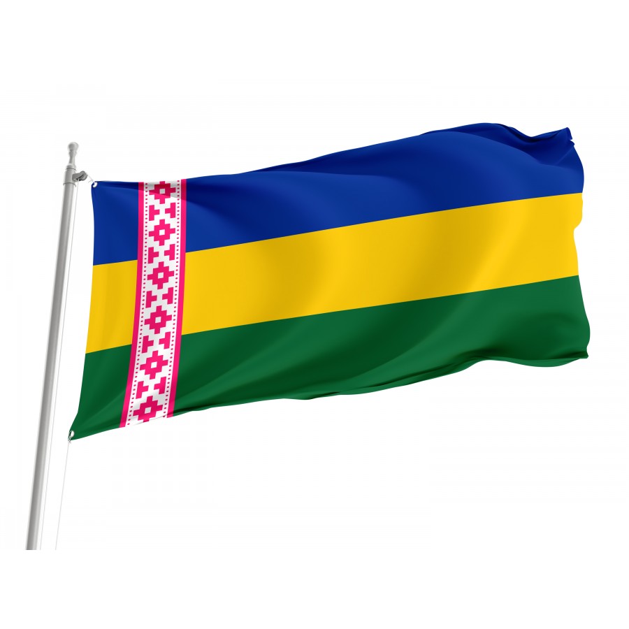 Flag of Bohuslav Region, Kyiv District, Patriotic Flags, Unique Design Print, Flags for Indoor & Outdoor Use