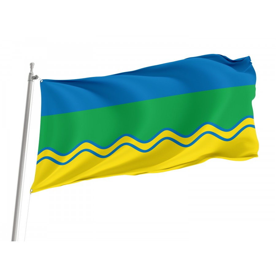 Flag of Borzna Region, Chernihiv District, Patriotic Flags, Unique Design Print, Flags for Indoor & Outdoor Use