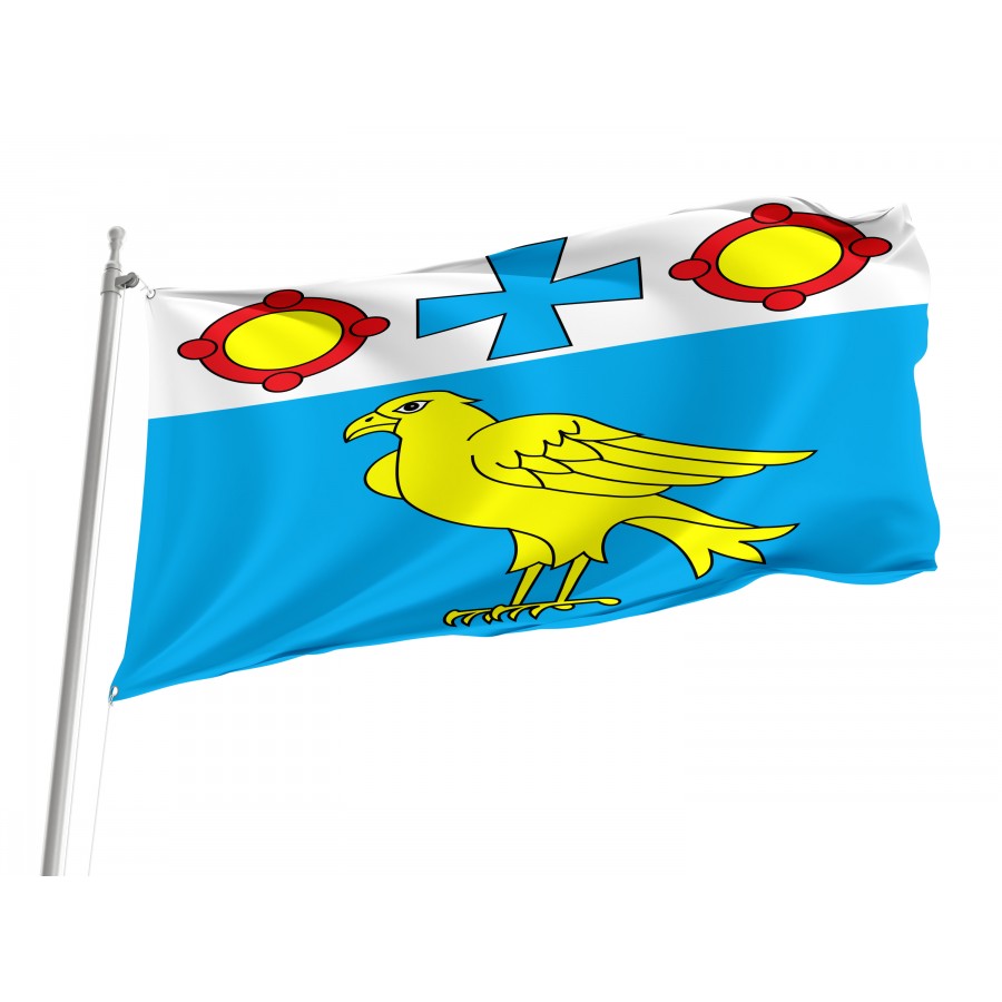 Flag of Burshtyn, Ivano-Frankivsk District, Patriotic Flags, Unique Design Print, Flags for Indoor & Outdoor Use