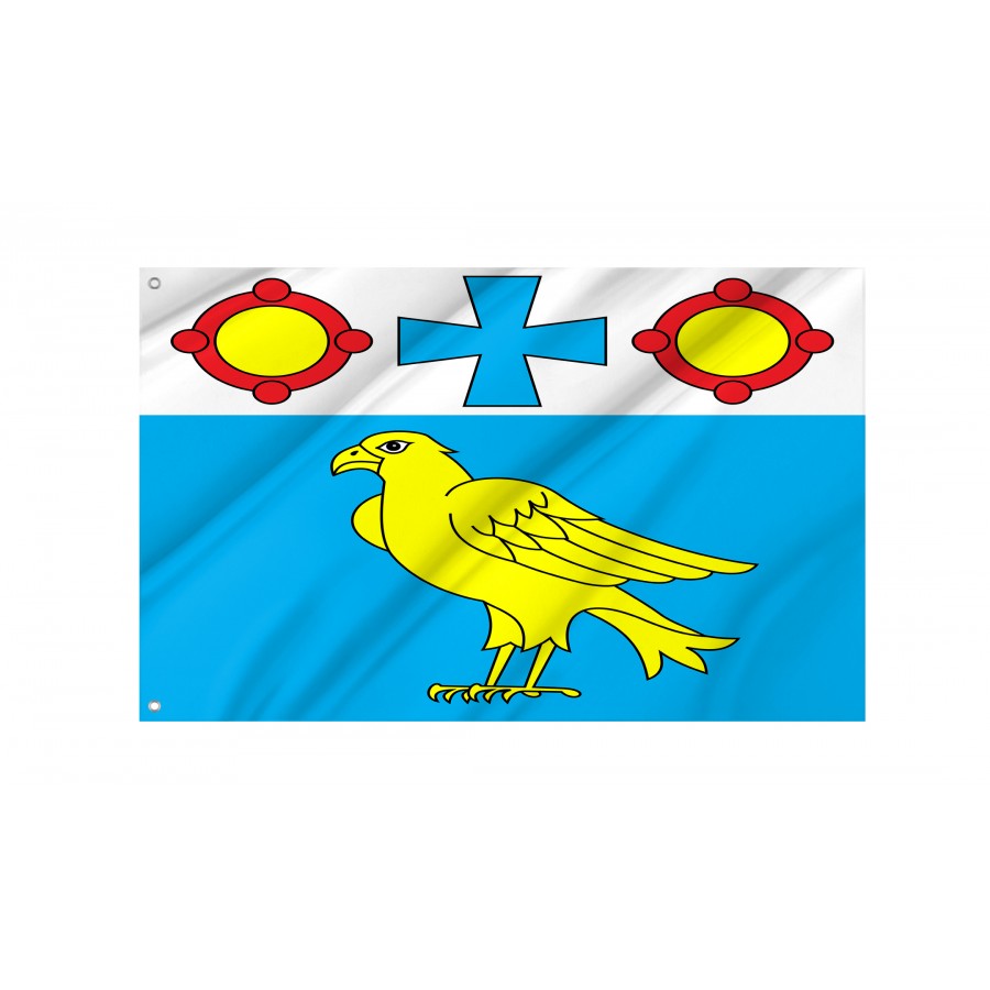 Flag of Burshtyn, Ivano-Frankivsk District, Patriotic Flags, Unique Design Print, Flags for Indoor & Outdoor Use