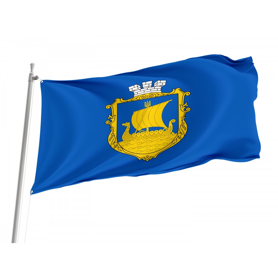 Flag of Dnipro District, Kyiv, Patriotic Flags, Unique Design Print, Flags for Indoor & Outdoor Use