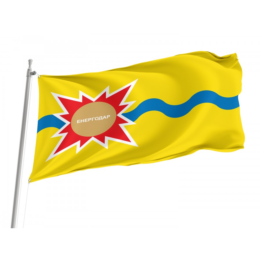 Flag of Enerhodar, Zaporizhia District, Patriotic Flags, Unique Design Print, Flags for Indoor & Outdoor Use