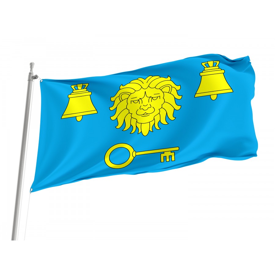 Flag of Pustomyty Region, Lviv District, Patriotic Flags, Unique Design Print, Flags for Indoor & Outdoor Use