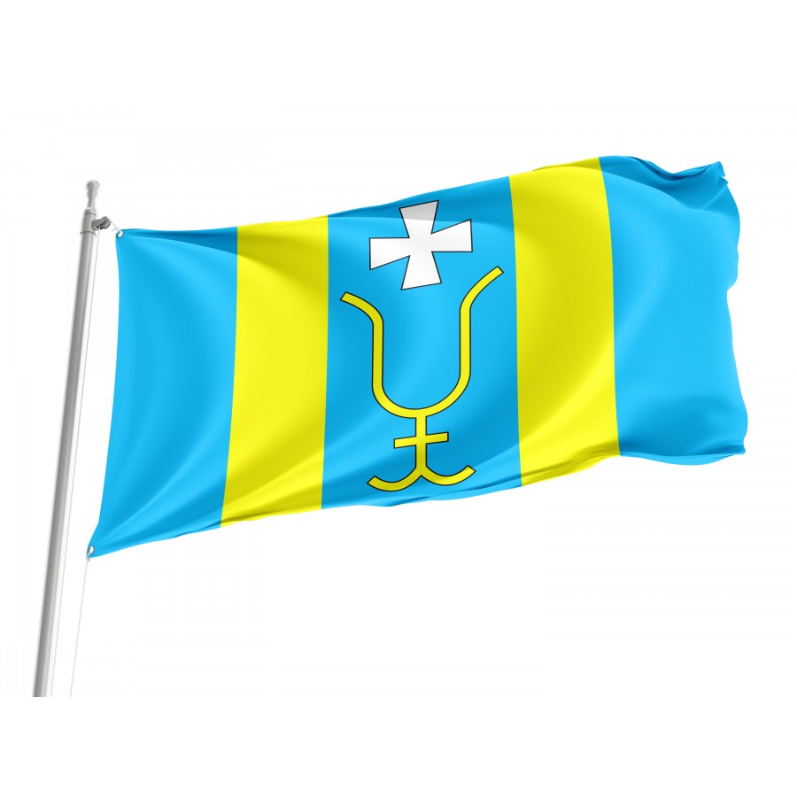 Flag of Terebovlia Region, Ternopil District, Patriotic Flags, Unique Design Print, Flags for Indoor & Outdoor Use