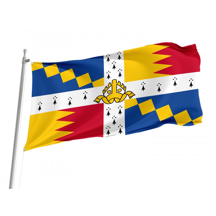 Flag of Birmingham Coat of Arms, Patriotic Flags, Unique Design Print, Flags for Indoor & Outdoor Use