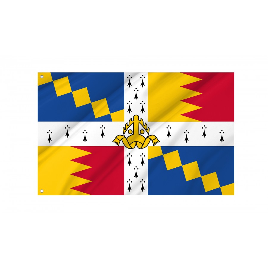 Flag of Birmingham Coat of Arms, Patriotic Flags, Unique Design Print, Flags for Indoor & Outdoor Use