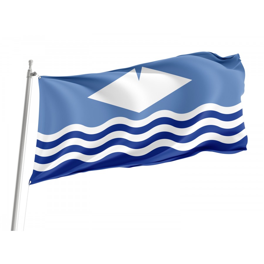 Flag Isle of Wight New (Waves), Patriotic Flags, Unique Design Print, Flags for Indoor & Outdoor Use