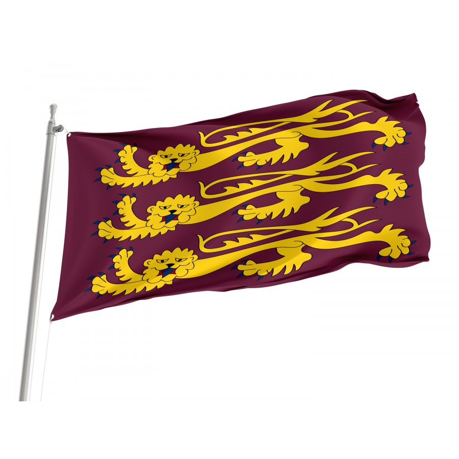Flag Of Old Historic England Richard Lionheart Flag, Patriotic Flags, Unique Design Print, Flags For Indoor & Outdoor Use - High Quality United Kingdom for Indoor and Outdoor Use