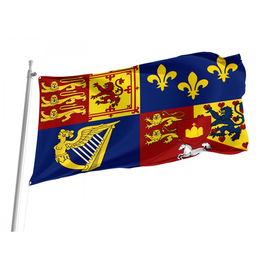 Flag Of Royal Standard Of The United Kingdom (1714–1801), Patriotic Flags, Unique Design Print, Flags For Indoor & Outdoor Use - High Quality United Kingdom for Indoor and Outdoor Use