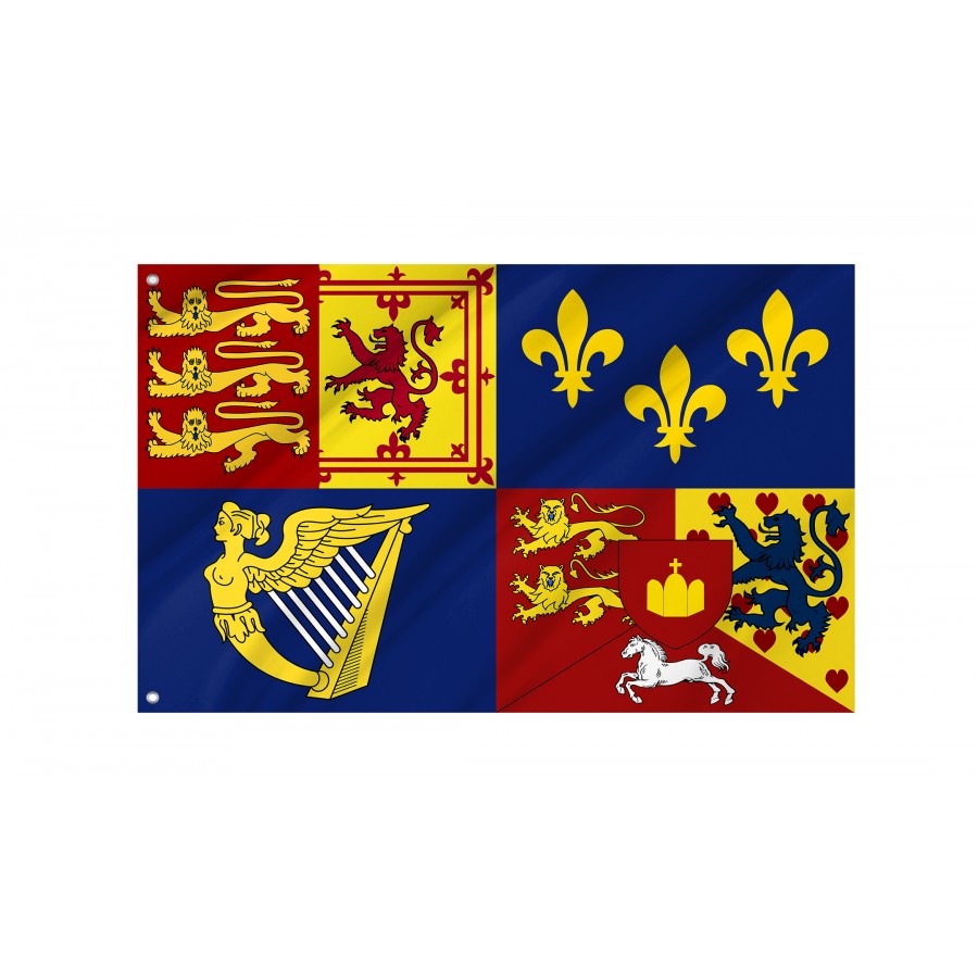 Flag Of Royal Standard Of The United Kingdom (1714–1801), Patriotic Flags, Unique Design Print, Flags For Indoor & Outdoor Use - High Quality United Kingdom for Indoor and Outdoor Use