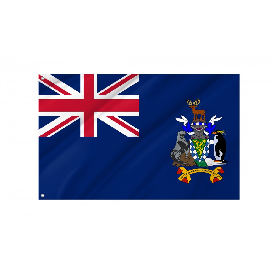 Flag of South Georgia and Sandwich Islands, Patriotic Flags, Unique Design Print, Flags for Indoor & Outdoor Use