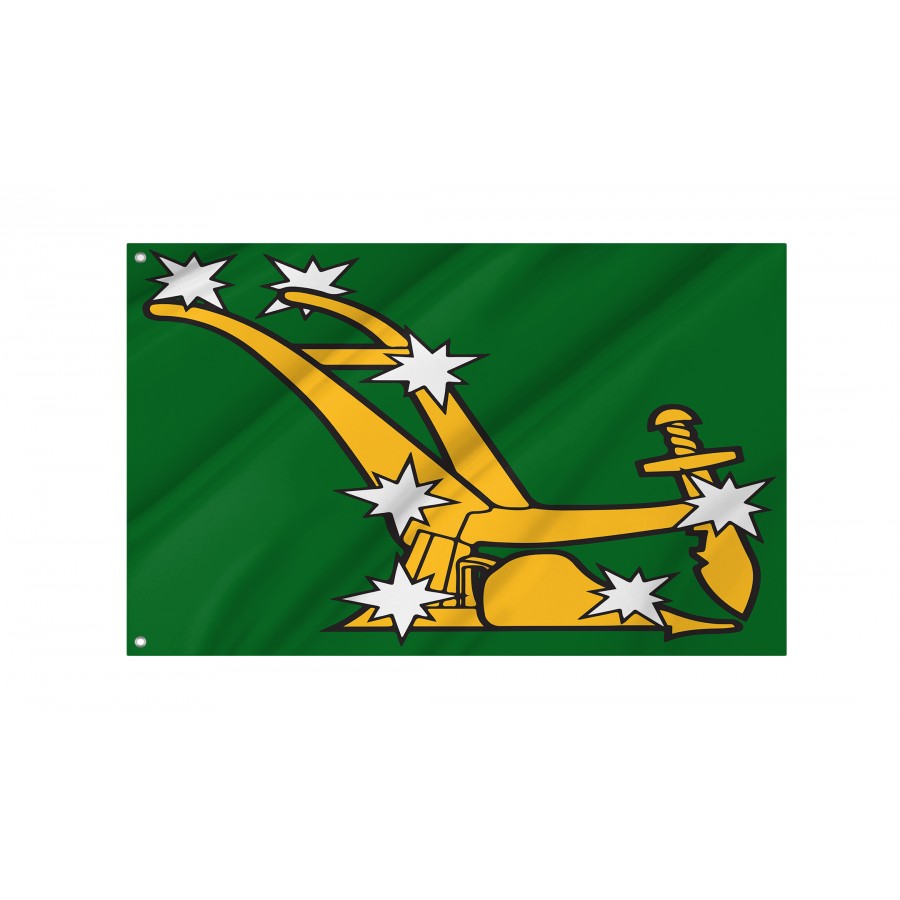 Flag of Starry Plough Green, Patriotic Flags, Unique Design Print, Flags for Indoor & Outdoor Use