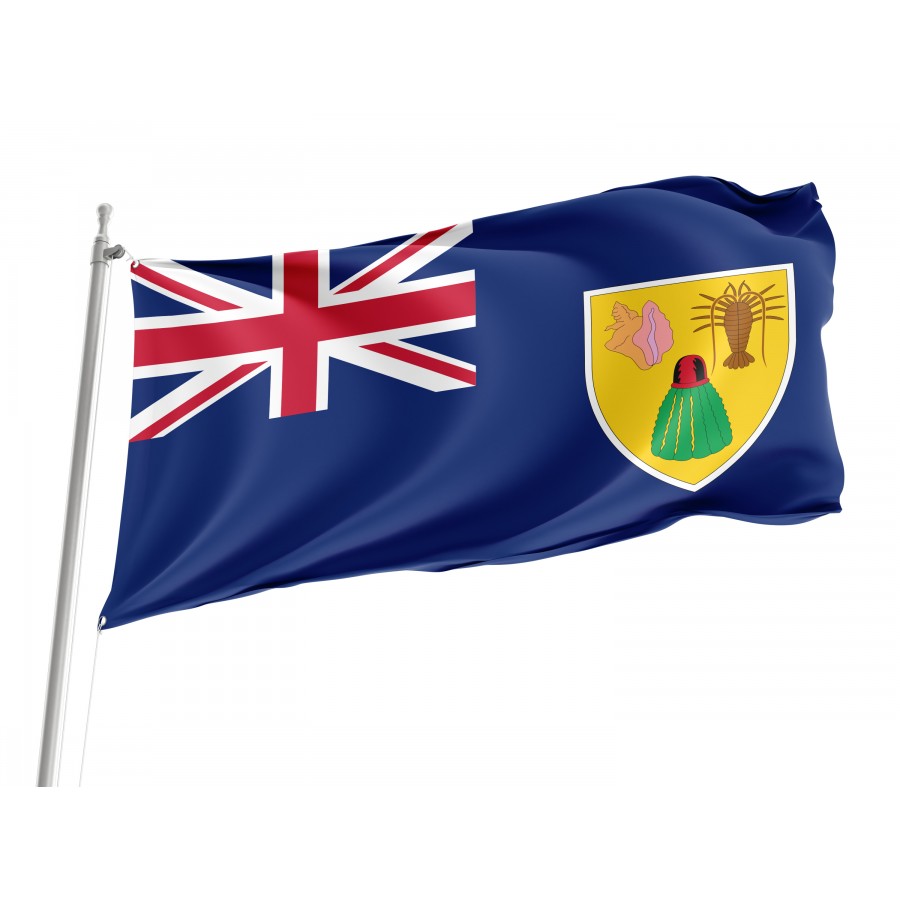 Flag of Turks and Caicos Islands, Patriotic Flags, Unique Design Print, Flags for Indoor & Outdoor Use