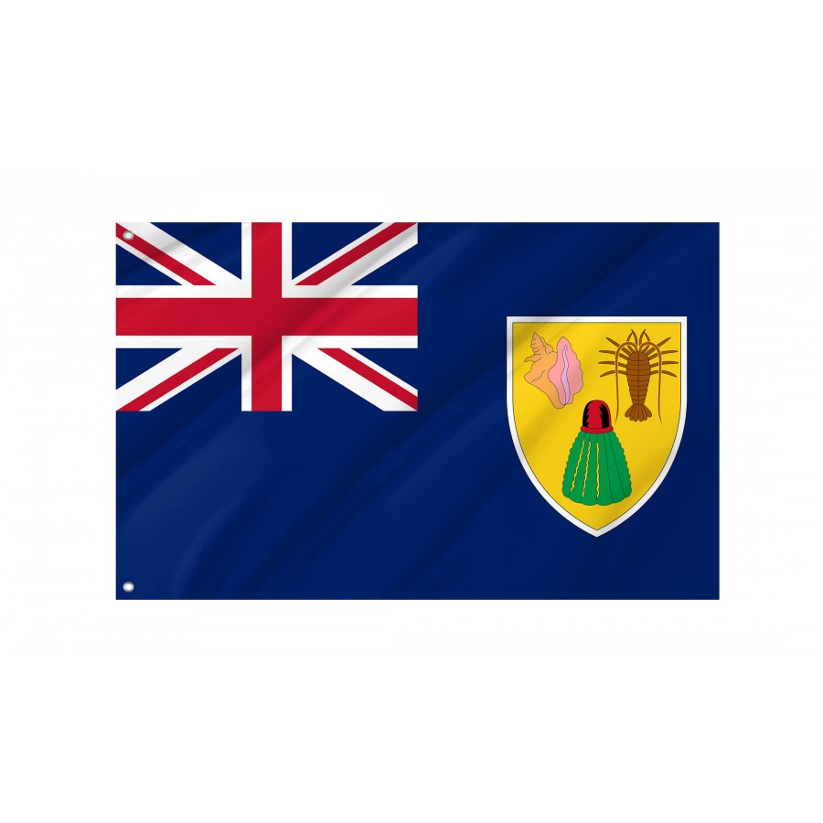 Flag of Turks and Caicos Islands, Patriotic Flags, Unique Design Print, Flags for Indoor & Outdoor Use