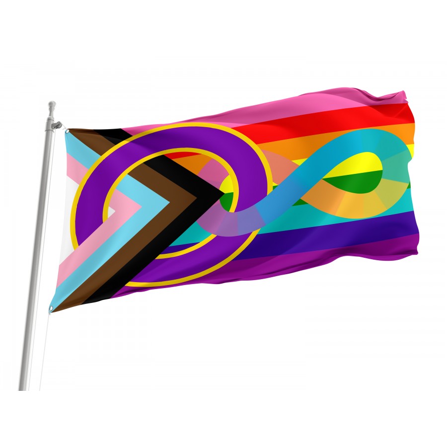 Flag of Infinite Progress Pride, Unique Design Print, Flags for Indoor & Outdoor Use