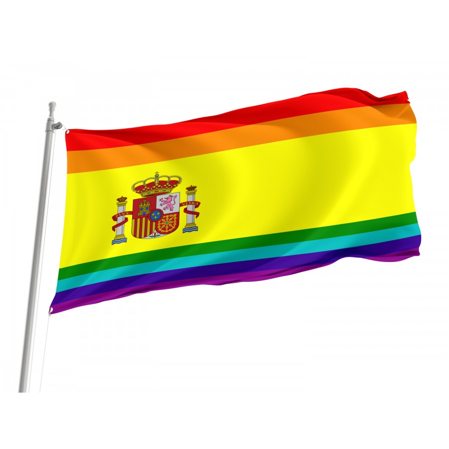 Flag of LGBT de España, Unique Design Print, Flags for Indoor & Outdoor Use