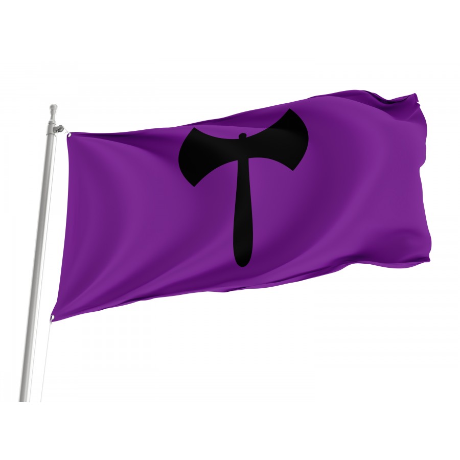 Flag of Lesbian Pride Labrys, Unique Design Print, Flags for Indoor & Outdoor Use