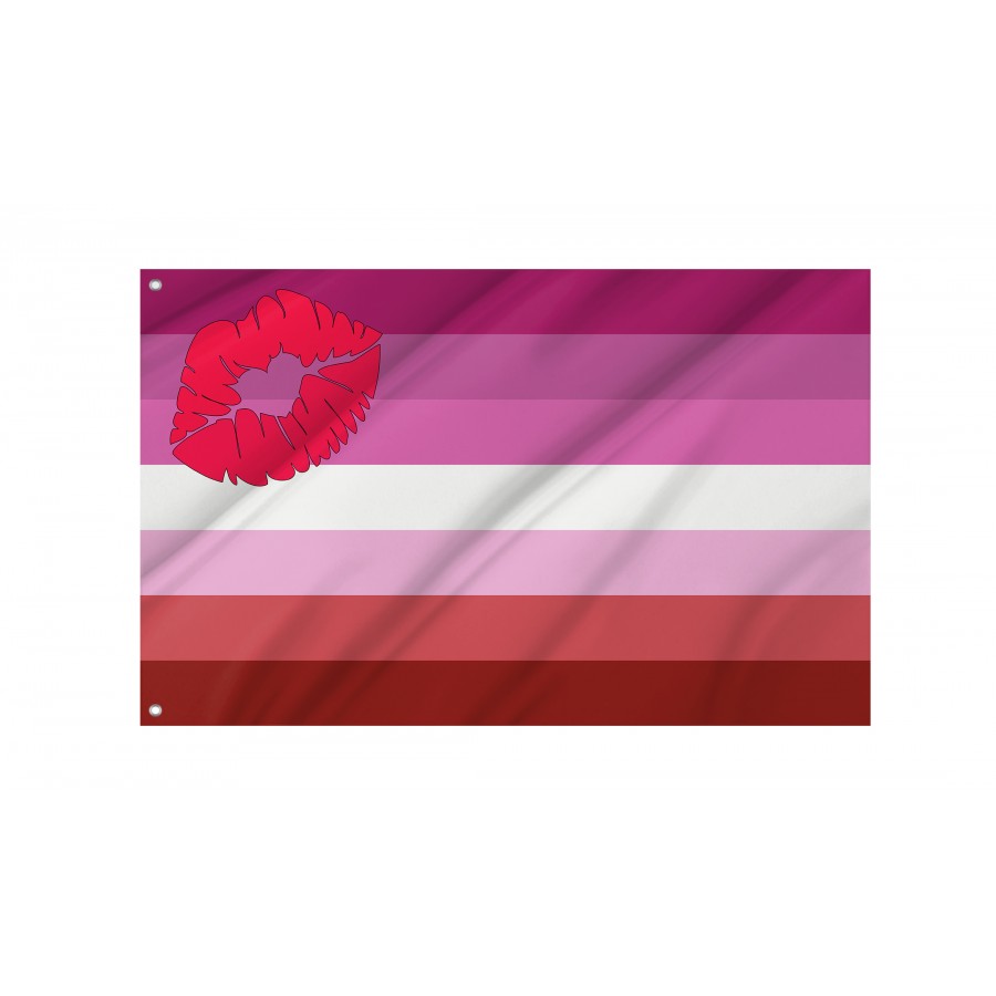 Flag of Lipstick Lesbian, Unique Design Print, Flags for Indoor & Outdoor Use