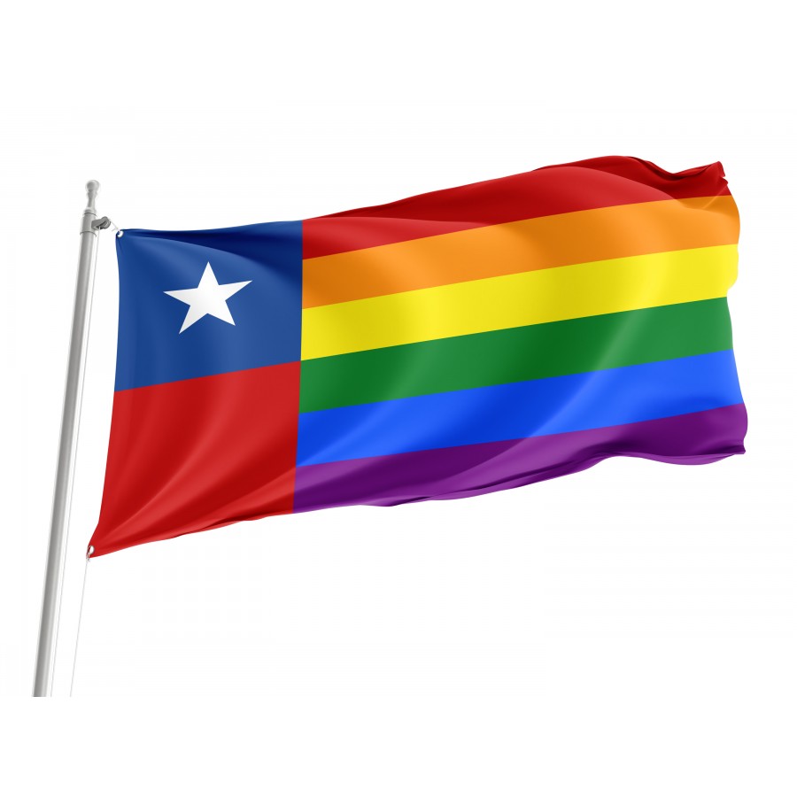 Remake of Chile Flag according to the National Gay Flags of the World, Unique Design Print, Flags for Indoor & Outdoor Use