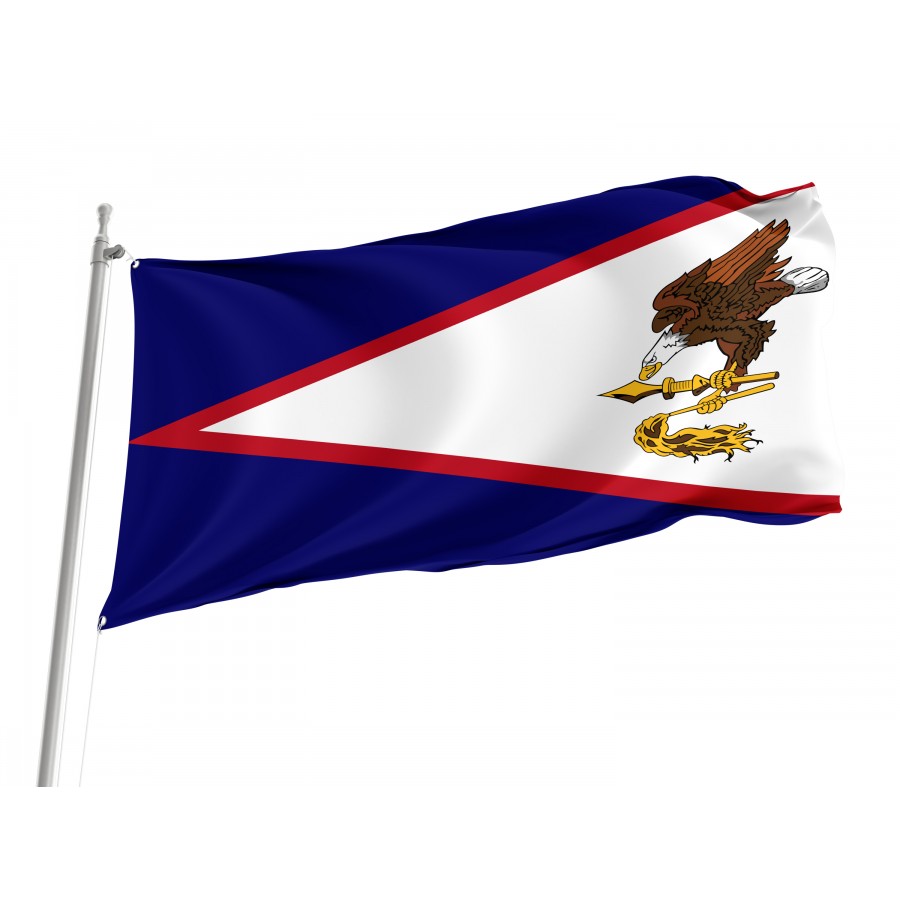 American Samoa Flag - National Flag of Afghanistan with Official Emblem