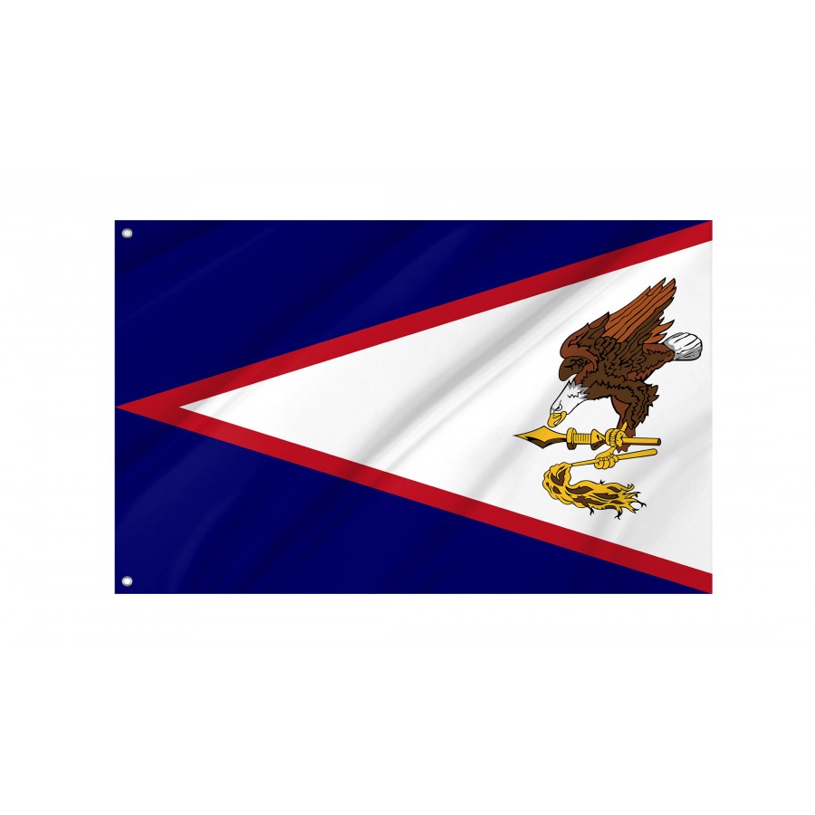 American Samoa Flag - National Flag of Afghanistan with Official Emblem
