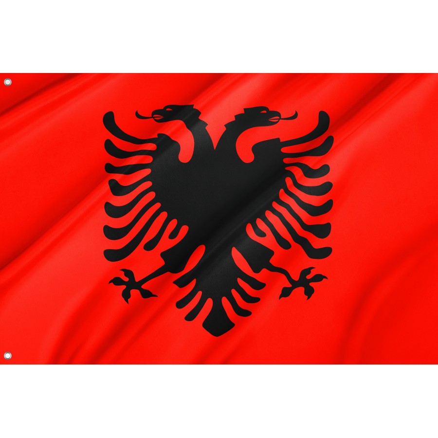 Albania Flag – National Flag of Afghanistan with Official Emblem