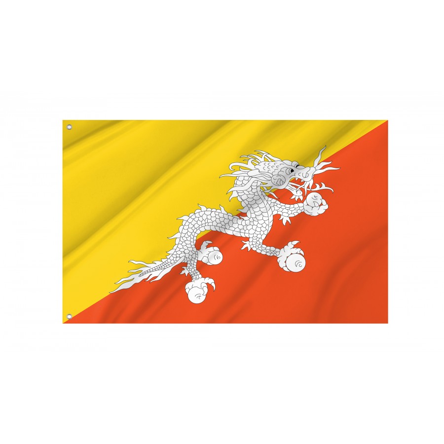 Flag of Bhutan, Patriotic Flags, Unique Design Print, Flags for Indoor & Outdoor Use